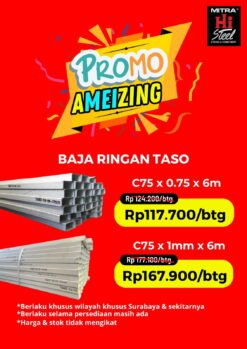 harga baja ringan taso c75 surabaya