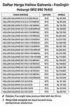 harga besi hollow 5x10 tebal 3mm, harga besi hollow, Berapa harga hollow 5x10?, Berapa harga besi hollow 4x6?, Berapa harga besi hollow 5x5?, Berapa harga 1 batang besi holo?, Harga besi hollow 5x10 tebal 3mm holo, Berat besi hollow 5x10 tebal 3mm, Harga Besi Hollow 5X10 tebal 2mm, Harga Besi Hollow 5x10 Tebal 4mm, Harga Besi Hollow 5x10 Tebal 1mm, Harga Besi Hollow Galvanis 5X10 Tebal 2mm, Berat besi Hollow 5x10 Tebal 2mm, Besi Hollow 5x10 Tebal 5mm
